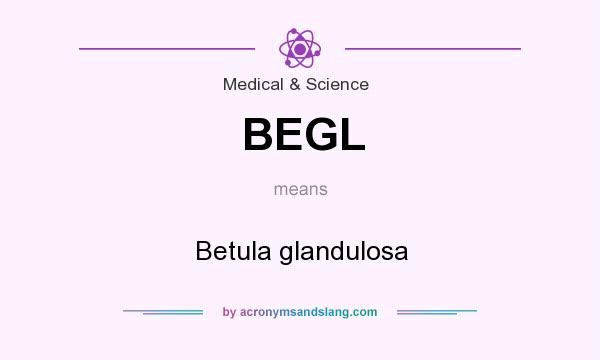 What does BEGL mean? It stands for Betula glandulosa