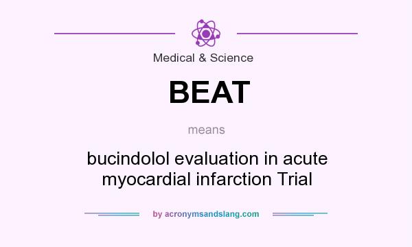 What does BEAT mean? It stands for bucindolol evaluation in acute myocardial infarction Trial