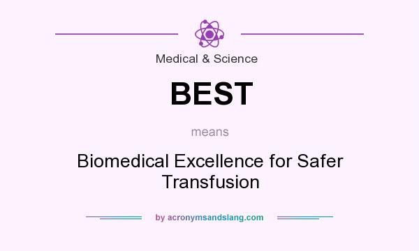 What does BEST mean? It stands for Biomedical Excellence for Safer Transfusion