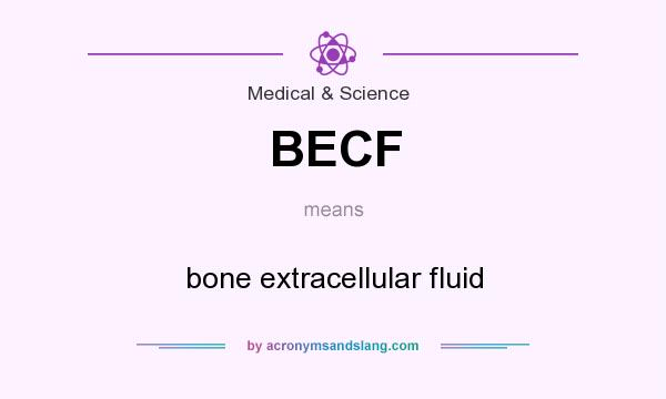 What does BECF mean? It stands for bone extracellular fluid