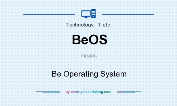 What does BeOS mean? It stands for Be Operating System