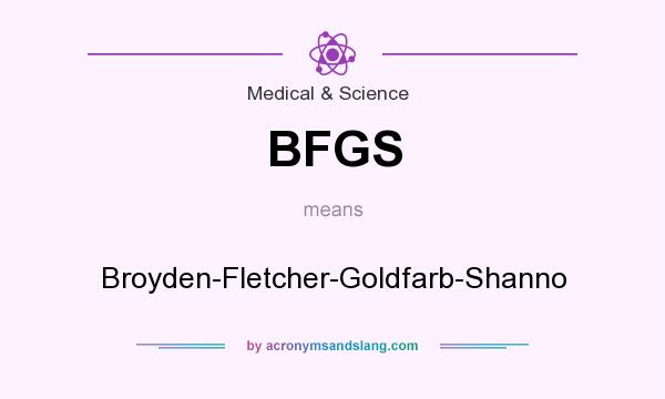 What does BFGS mean? It stands for Broyden-Fletcher-Goldfarb-Shanno
