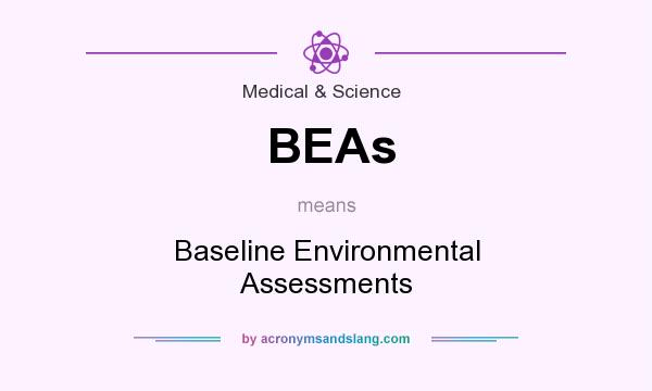 What does BEAs mean? It stands for Baseline Environmental Assessments