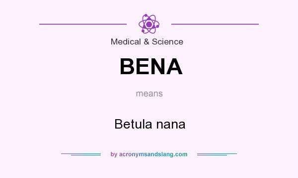 What does BENA mean? It stands for Betula nana