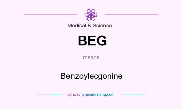 What does BEG mean? It stands for Benzoylecgonine