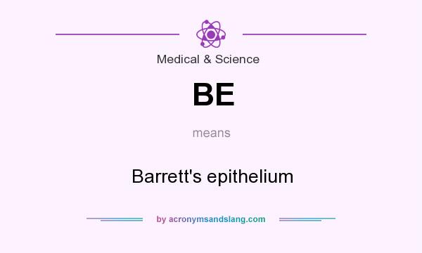 What does BE mean? It stands for Barrett`s epithelium