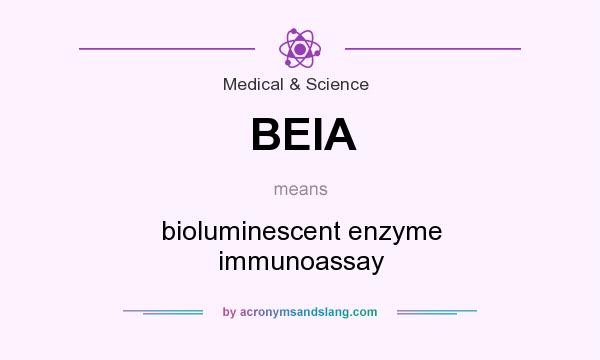 What does BEIA mean? It stands for bioluminescent enzyme immunoassay