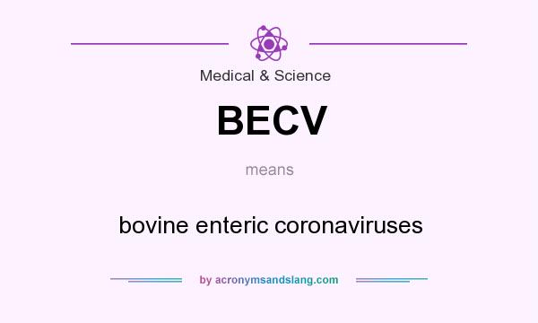 What does BECV mean? It stands for bovine enteric coronaviruses