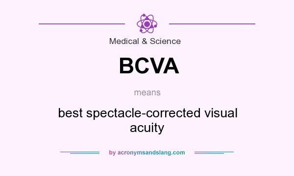 What does BCVA mean? It stands for best spectacle-corrected visual acuity