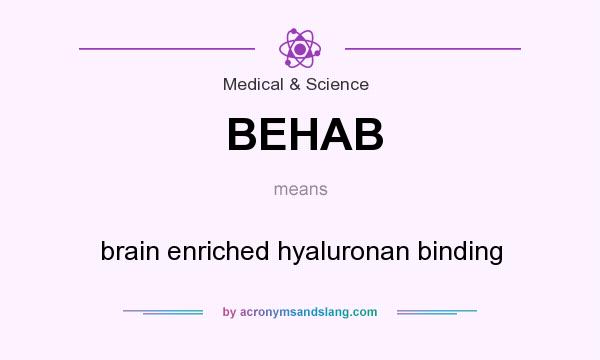 What does BEHAB mean? It stands for brain enriched hyaluronan binding
