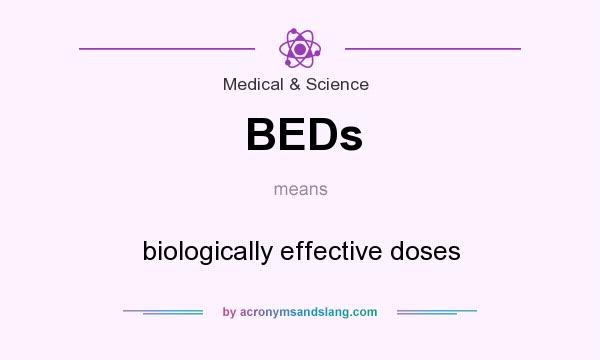 What does BEDs mean? It stands for biologically effective doses