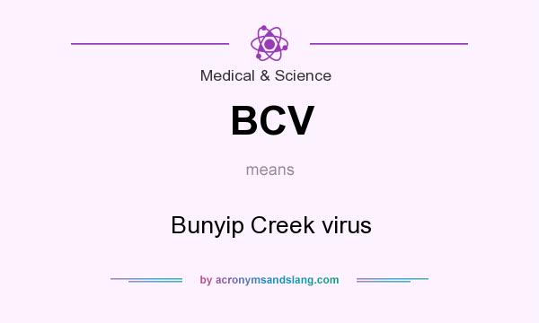 What does BCV mean? It stands for Bunyip Creek virus