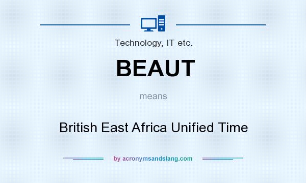 What does BEAUT mean? It stands for British East Africa Unified Time