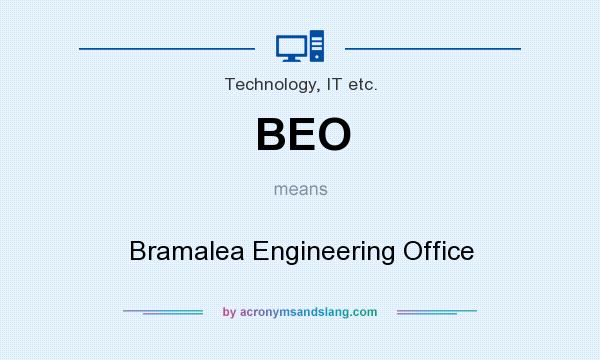 What does BEO mean? It stands for Bramalea Engineering Office