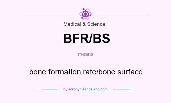 What does BFR/BS mean? It stands for bone formation rate/bone surface