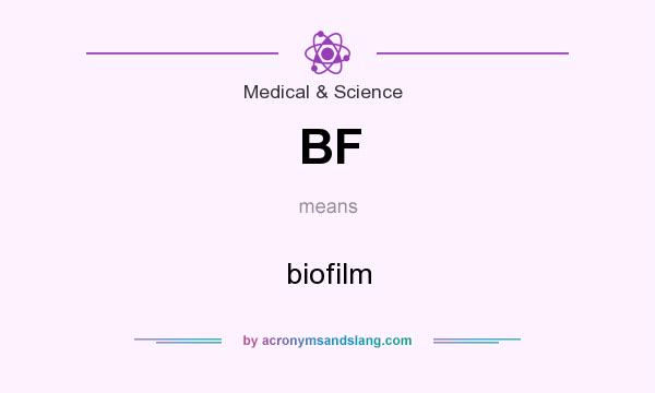 What does BF mean? It stands for biofilm