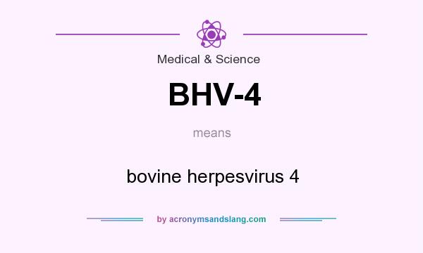 What does BHV-4 mean? It stands for bovine herpesvirus 4