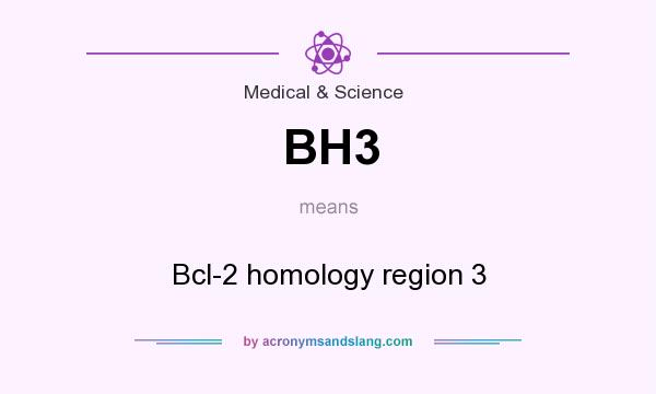 What does BH3 mean? It stands for Bcl-2 homology region 3