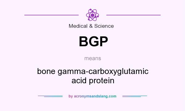 What does BGP mean? It stands for bone gamma-carboxyglutamic acid protein