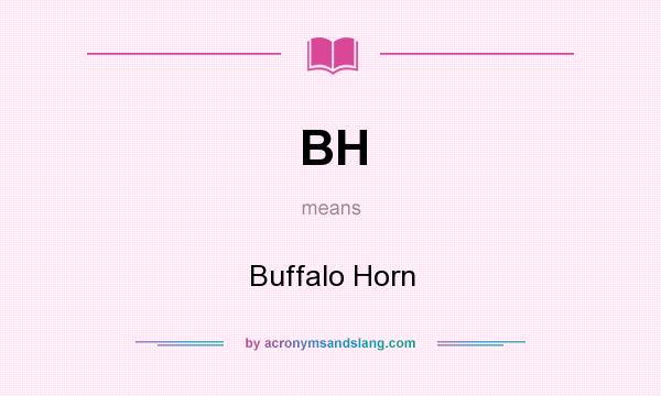 What does BH mean? It stands for Buffalo Horn