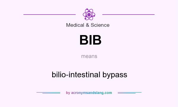 What does BIB mean? It stands for bilio-intestinal bypass
