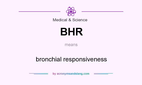 What does BHR mean? It stands for bronchial responsiveness