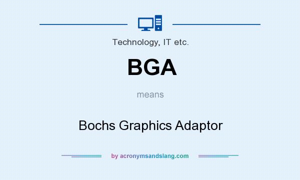 What does BGA mean? It stands for Bochs Graphics Adaptor