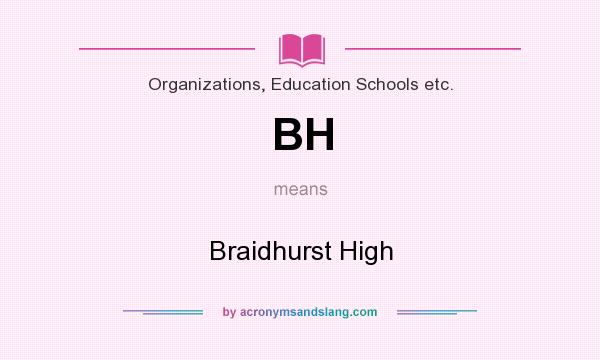 What does BH mean? It stands for Braidhurst High