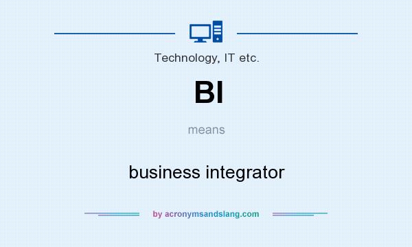 What does BI mean? It stands for business integrator