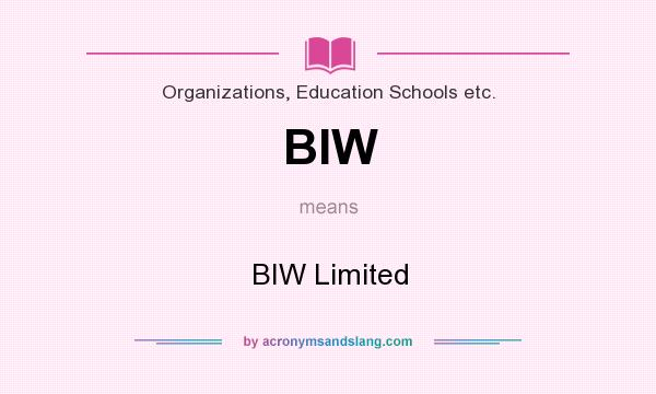 What does BIW mean? It stands for BIW Limited