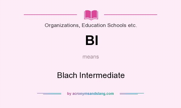 What does BI mean? It stands for Blach Intermediate