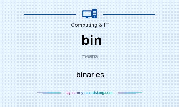 What does bin mean? It stands for binaries