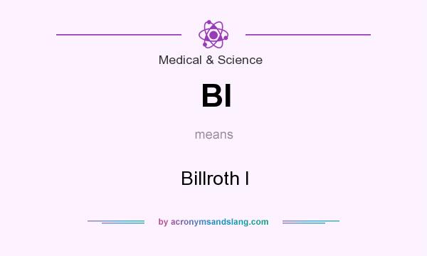 What does BI mean? It stands for Billroth I
