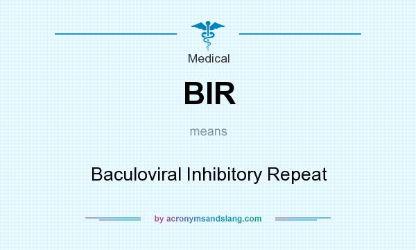 What does BIR mean? It stands for Baculoviral Inhibitory Repeat