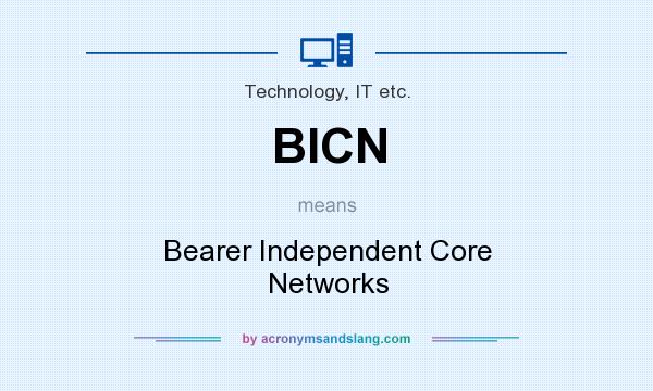 What does BICN mean? It stands for Bearer Independent Core Networks