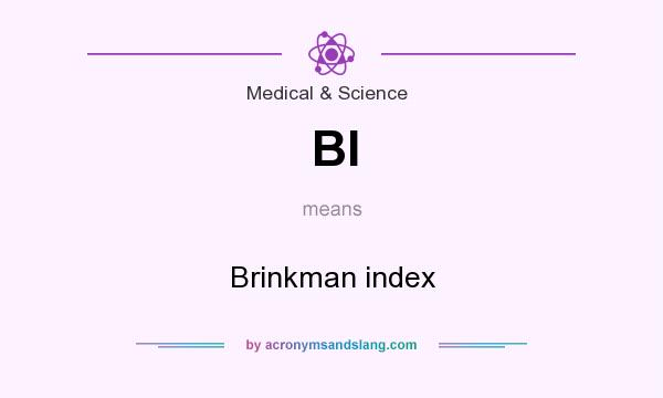 What does BI mean? It stands for Brinkman index