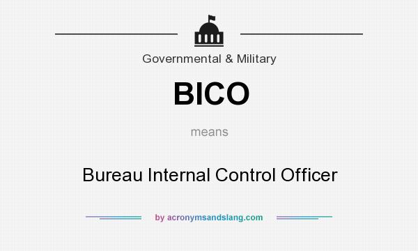What does BICO mean? It stands for Bureau Internal Control Officer
