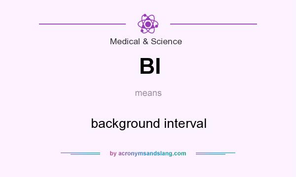 What does BI mean? It stands for background interval