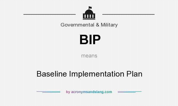 What does BIP mean? It stands for Baseline Implementation Plan