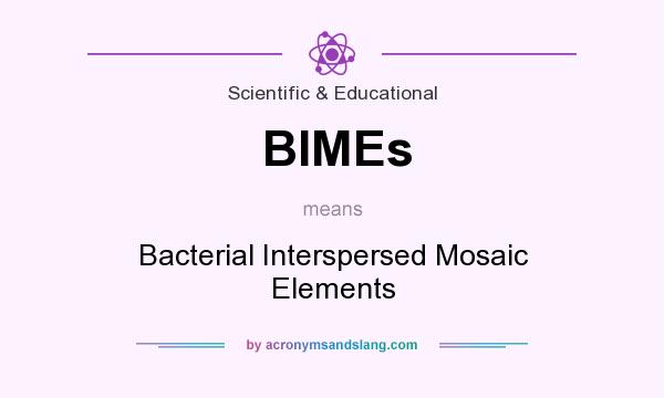 What does BIMEs mean? It stands for Bacterial Interspersed Mosaic Elements