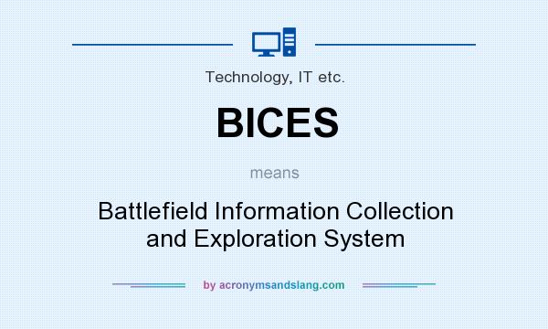 What does BICES mean? It stands for Battlefield Information Collection and Exploration System