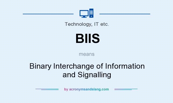 What does BIIS mean? It stands for Binary Interchange of Information and Signalling