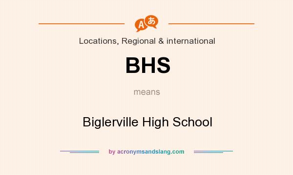 What does BHS mean? It stands for Biglerville High School