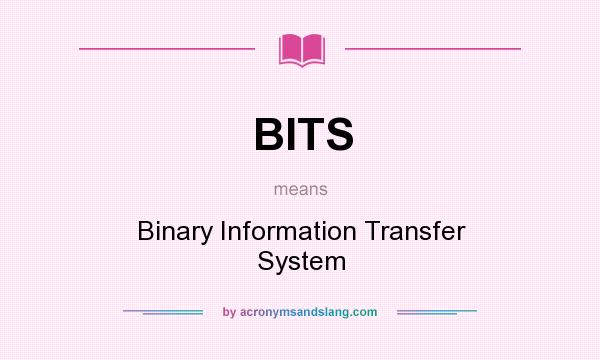 What does BITS mean? It stands for Binary Information Transfer System
