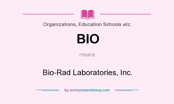 What does BIO mean? It stands for Bio-Rad Laboratories, Inc.