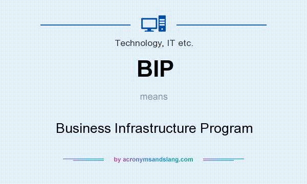 What does BIP mean? It stands for Business Infrastructure Program