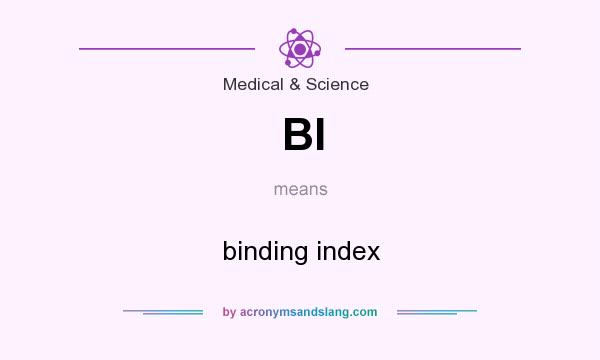 What does BI mean? It stands for binding index