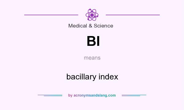 What does BI mean? It stands for bacillary index