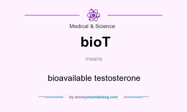 What does bioT mean? It stands for bioavailable testosterone