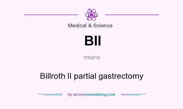 What does BII mean? It stands for Billroth II partial gastrectomy